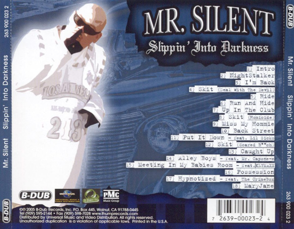 Mr. Silent - Slippin' Intro Darkness Chicano Rap